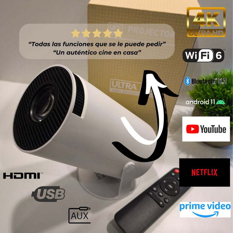 Mini Proyector portátil 4k Android 11 UHD